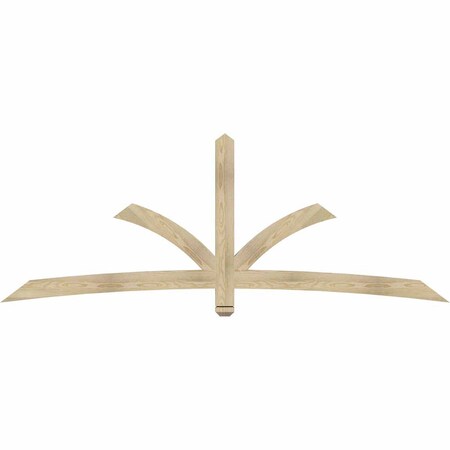 Ekena Millwork Davenport Rough Sawn Timber Gable Bracket, Douglas Fir, 96"W x 36"H x 2"D x 4"F, 9/12 Pitch GBW096X36X0204DAV00RDF